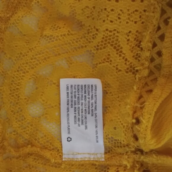 Xhilaration women's size XXL yellow lace blouse - Picture 10 of 14